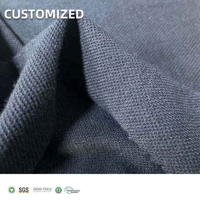 For 65 RPET 35 Cotton Anti-static Plain Dyed Pique Knit Fabric for Polo Shirt