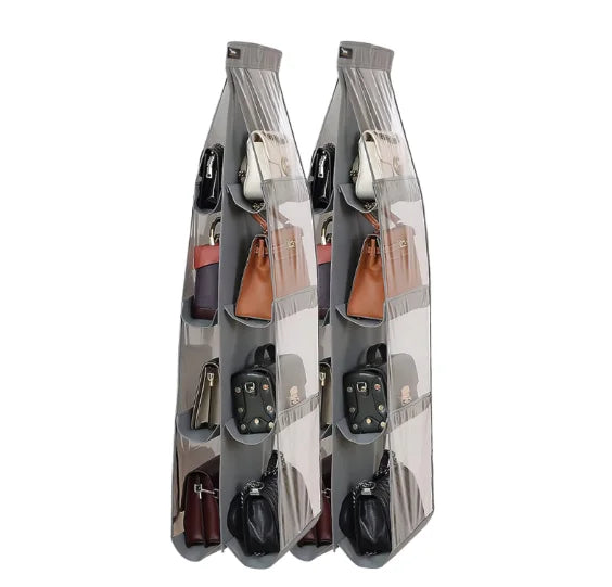 Hot Sale Household Dust Proof Hanging Organizer Closet Storages Bag Foldable Non Woven 6 Pockets Handbag Storage