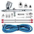 Complete Copper Airbrush Kit 1/8 Air Hose Quick Connector 3 Nozzle Sizes (0.3/0.5/0.8mm) Royalmax AB-183K Ready-to-Spray