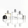 Custom Luxury Clear Cylindrical Perfume Glass Bottle 30ml 50ml 100ml Screen Printing Pump Sprayer for Skin Care Serum