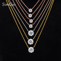 Starsgem Mossanite Fine Jewelry DEF Round Brilliant Cut Moissanite Diamond S925 10k 14k Gold Women Necklace