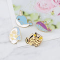 Ocean Marine Life Animals Brooch Fish Dolphin Shark Pufferfish Enamel Pin Cartoon Lovely Cute Badge Jewelry Gifts for Friends