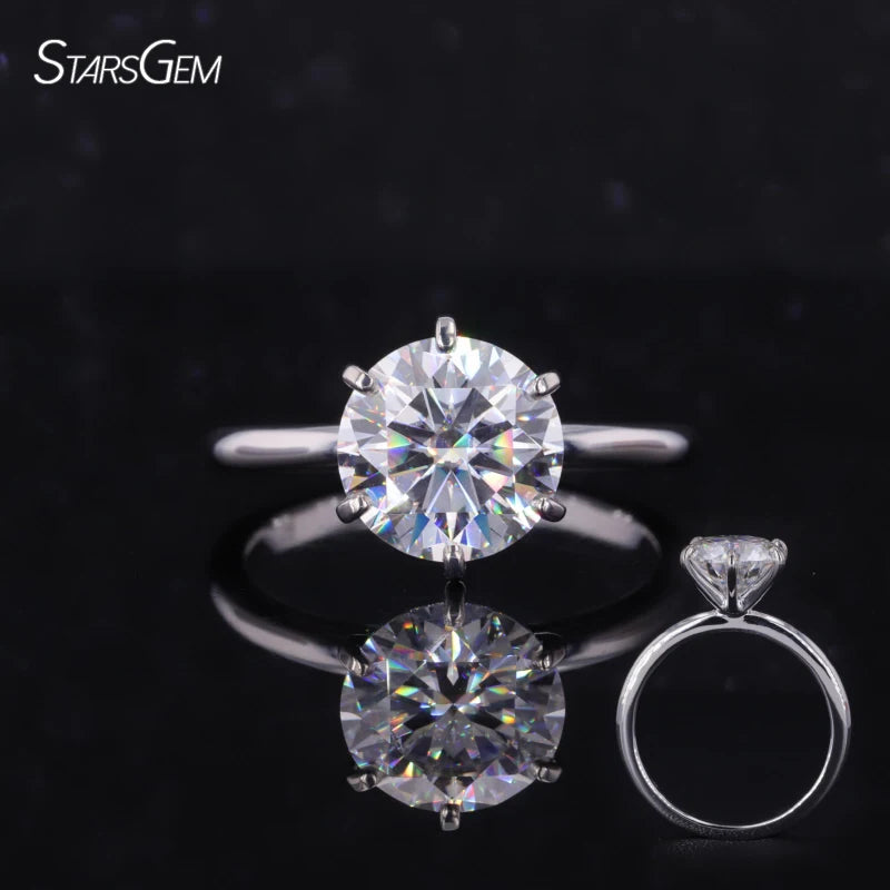 0.5ct 1ct DEF VS Round EX Cut Lab Grown Diamond Fine Jewelry Wedding Engagement Ring 10K 14K Solid Gold HPHT CVD Diamond Rings