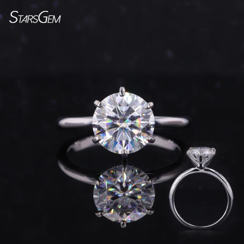 0.5ct 1ct DEF VS Round EX Cut Lab Grown Diamond Fine Jewelry Wedding Engagement Ring 10K 14K Solid Gold HPHT CVD Diamond Rings