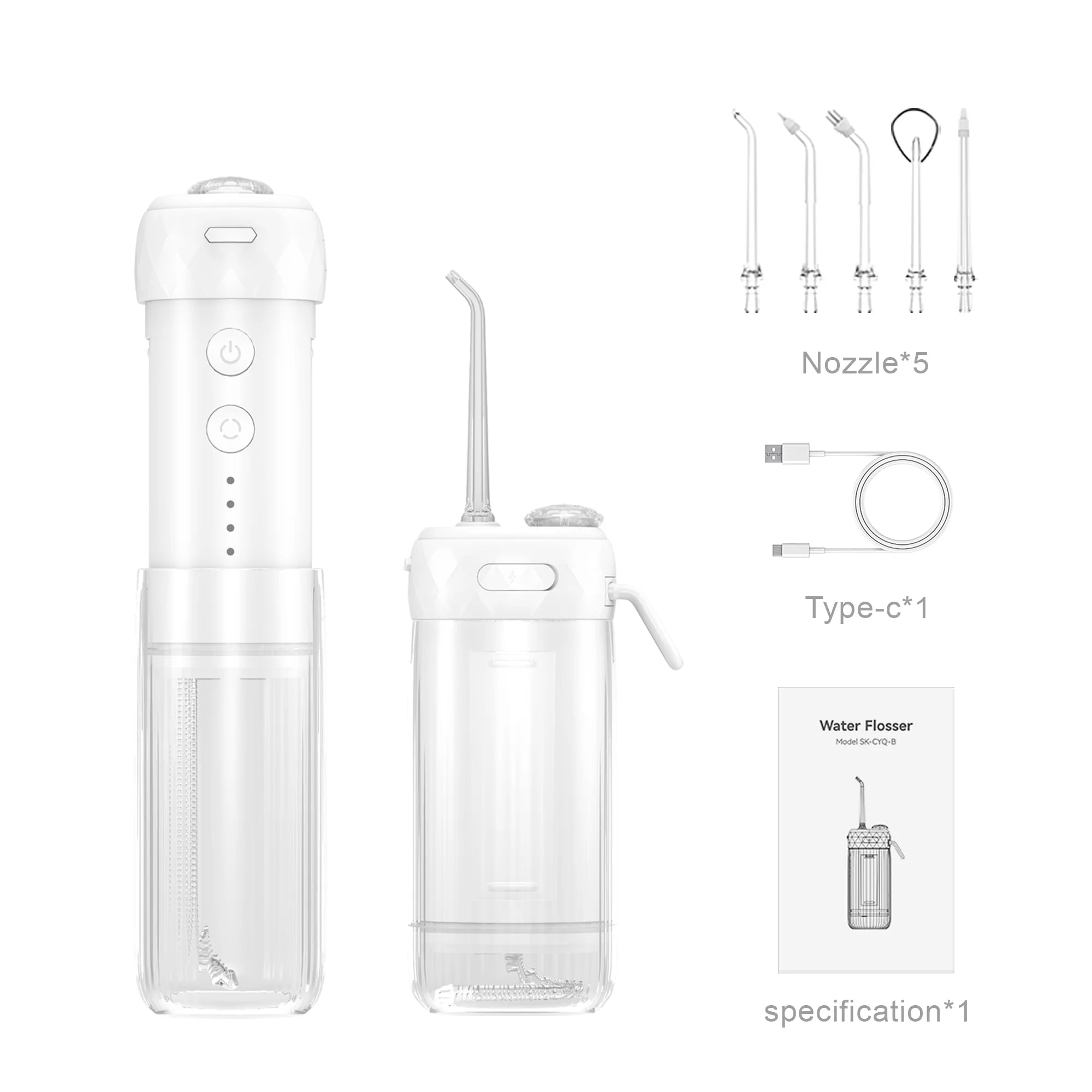 SIILLK Top Rated Advanced Oral Irrigator Teeth Whitening System Dental Flosser 50-130PSI Water Multi-Purpose Teeth Accessories