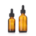 Wholesale 1oz 30ml 2oz 60ml Round Amber Glass Boston Bottles with Dropper Cap for Body Oil Serum Essential Oil Hair Oil