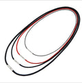 Black/Red/Coffee Braided Leather Necklace Cord Silver Stainless Steel Secure Clasp Necklace Fine Jewelry Necklaces