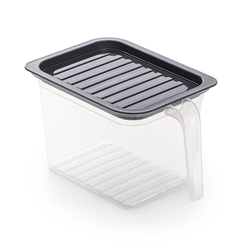 1.1L Eco-Friendly Durable Reusable Airtight Plastic Cereal Container Box Cover Styles Kitchen Organizers Home Storage Food