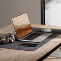 Custom Non-slip Large Size Comfortable Soft Grey Wool Felt Desk Mat With Laser logo for Office or Home