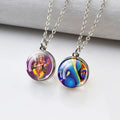 Ganesha Ganapati Ganesh Glass Ball Crystal Pendant Amulet Jewelry Pendant India God of Wealth Ganesha Necklace