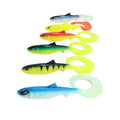 Selco Hot Selling Curly 25Cm 90G Pvc Bulk Tail Soft Lures Pike Lure for Sale