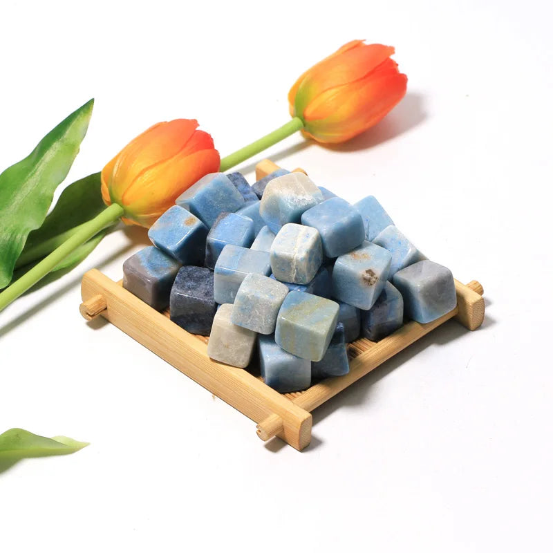 DIY Natural Crystal Tumbled Natural Trolleite Cube Healing Stones Crystal K2 Cubes Stones for Fengshui Dec