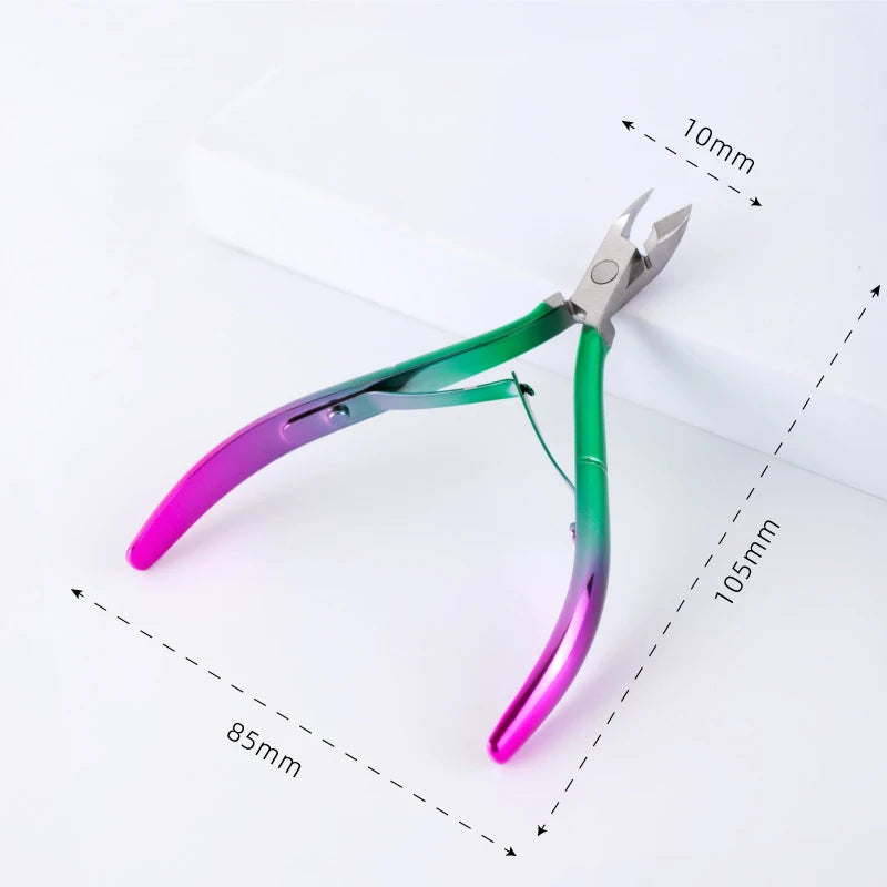 BIN Nail and Foot Stainless Steel Dead Skin Scissors Nail Clippers Nail Scissors Easy to Cut Just Push Away Cuticle Fork