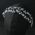 SLBRIDAL Luxury Flexible Cubic Zircon Bridal Tiara Headband Wedding Bridesmaids Crown CZ Hair Accessories Women Party Jewelry