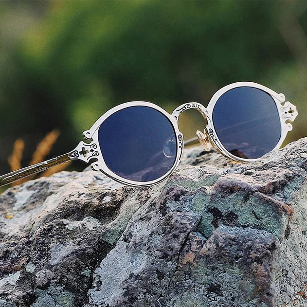 Sunbest Eyewear 899 Wholesale Quality Gothic Vintage Small Oval Metal Carved Steampunk Women Men Sunglasses 2021 MegaBDM