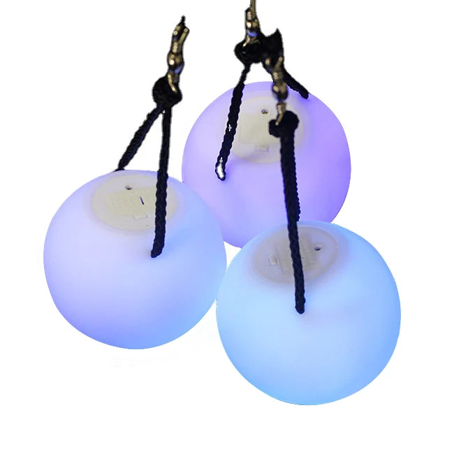 Dance Props LED Poi Ball Multi-color Change PVC Graduation Party Ball New Year Chinese New Year Decoration Led Light 2*CR1632