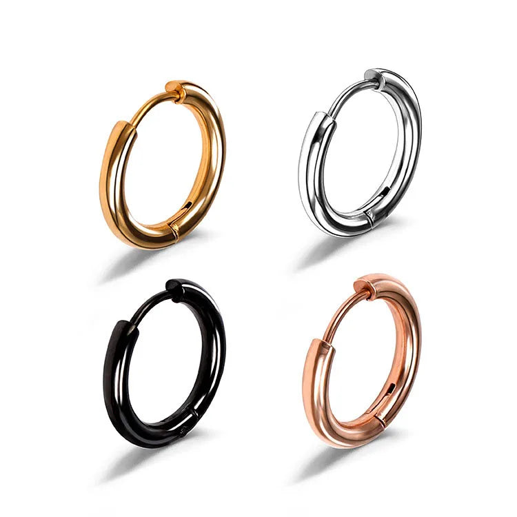 SSeeSY Custom Tarnish Free 18K Gold Plated Fashion Stainless Steel Hypoallergenic Small Hoop Huggie Earrings Jewelry for Women