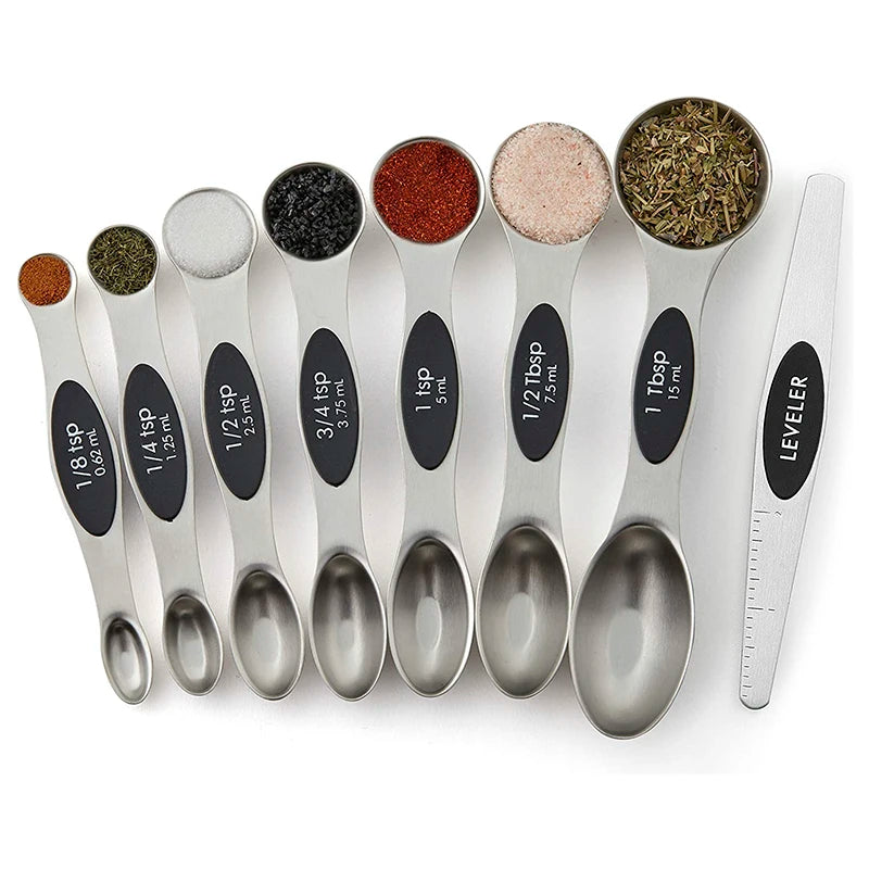 Kitchen Scales Stainless Steel All in One Self Leveling Magnetic Coffee Measuring Spoons Cups Set