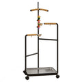Medium Large Stainless Steel Bird Stand with Button Closure Movable Floor Support and Washable Tray for Parrot Breeding Cage