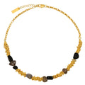 Premium Feeling Irregular Necklace Natural Stone Beaded Metal Beaded Necklaces for Women Jewelry Gift Customized