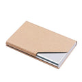 Newest Style Unique Metal Stainless Steel  Aluminum PU Leather Business Card Holder Name Card  Credit Case Promotion Gift