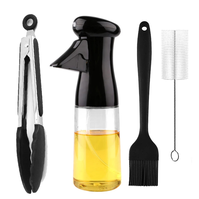 200ml Oil Sprayer Easy to Use Oil Sprayer Bottle Portable and Durable Glass Oil Bottle With Sprayer for Kitchen