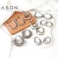 Ason Big Open Hoop Earrings Stainless Steel Wholesale Lightweight Fashion Jewelry Hypoallergenic Chunky Hoop Earrings for Women