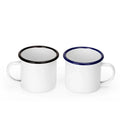 New Arrivals of Sublimation Blank Metal Enamelled Mug with Coating Black and Blue