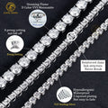 Cheap Hip Hop Iced Out D Color White VVS 925 Sterling Silver 2MM 3MM 4MM 5MM 6.5MM Moissanite Diamond Men Tennis Chain Necklace