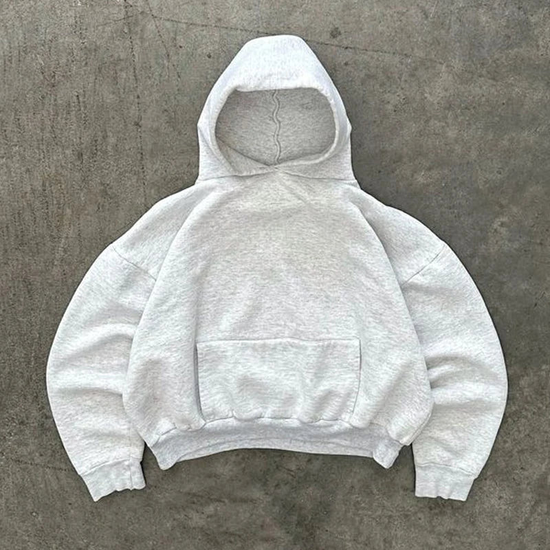 OEM 2025 Plus Size Solid Hooded Sweatshirt 100% Cotton Fleece Spring Season Blank Hoodies for Custom Clothing Manufacturing