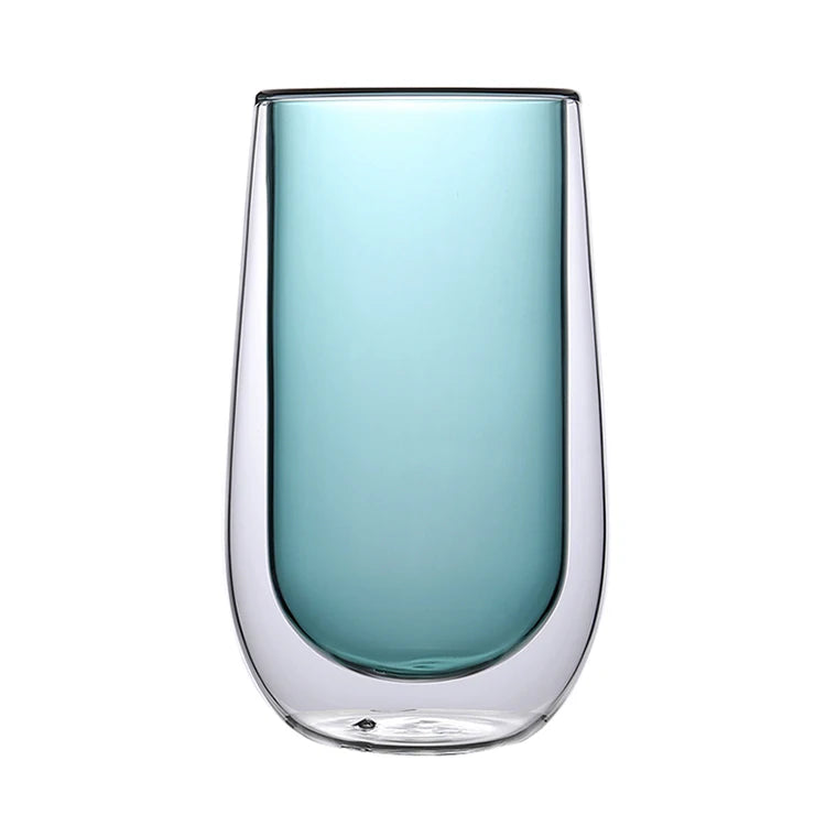 Wholesale Heat Resistant Vacuum Insulated BPA Free Glass Double Wall Coffee Mugs with Cartoon Pattern for Kids