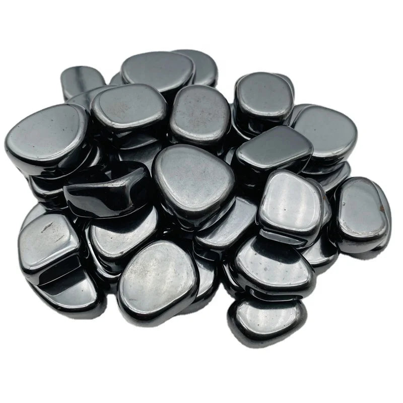 Wholesale Crystal Tumbled Hematite Stones Palm Stone for Healing