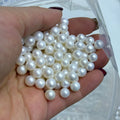AAA Grade 6mm Round Natural Freshwater Loose Pearls White DIY Jewelry Accessories Half-Hole Drilled Good Luster Wholesale Price