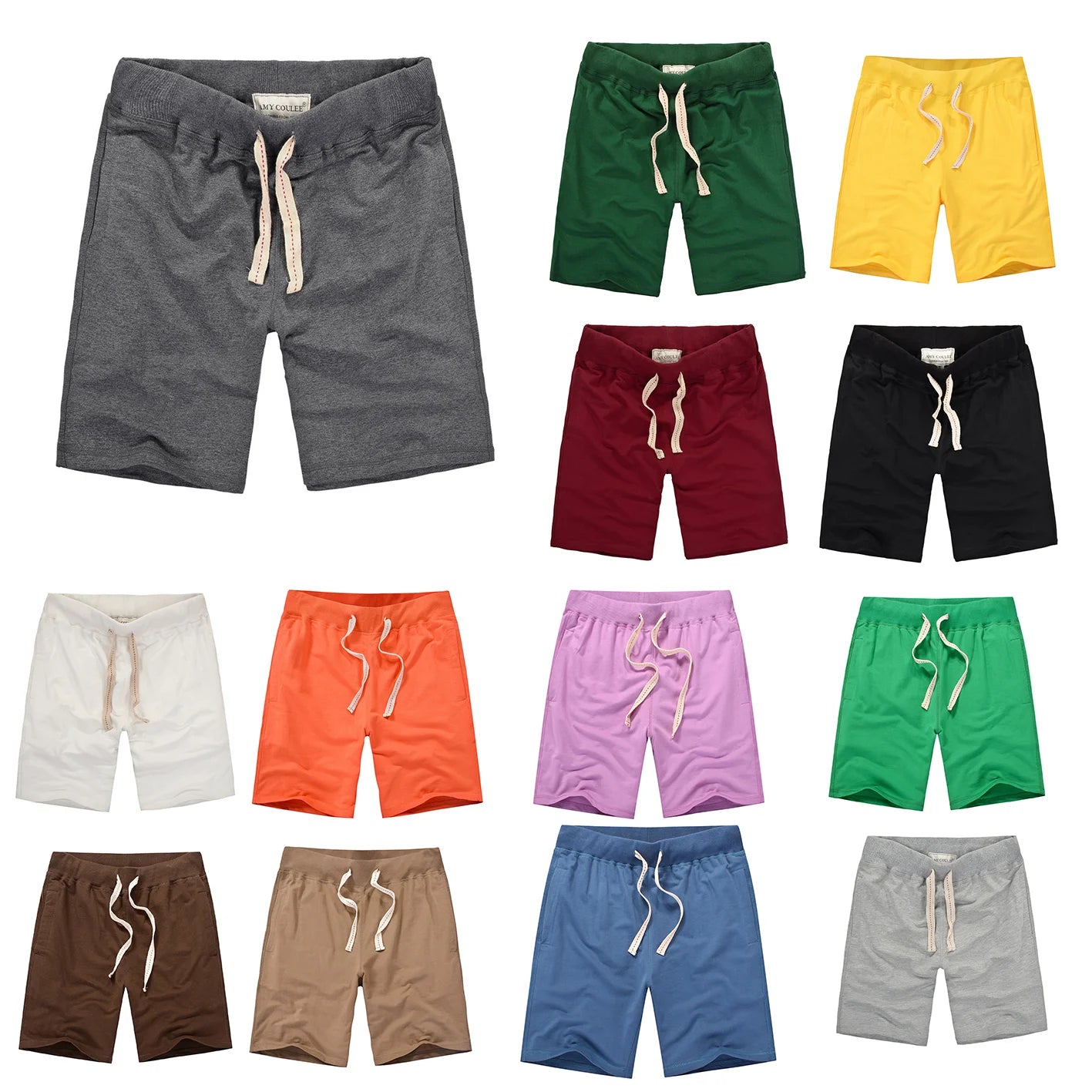 2022 New Sports Running Training Solid Casual Plain Plus Size Men Shorts