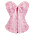 Corsets Bustiers Tops Sexy Women Black White Pink Blue Brown Crocheted Zip Vintage Style Corselet Overbust Eco-Friendly