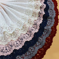 Width 35 cm Ribbon Lace Trimming New Colorful Cotton Lace Fabric Hollow Out Embroidery Lace Trim for Skirt