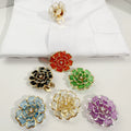 Customized Exquisite Floral Enamel Button Accessories Bigger Size Clothing Button Covers for Coats Bags for Wholesale