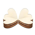 Heart Shaped Wooden Sign Board - Wood Hearts Slices & Discs for DIY Craft Projects & Home Decor