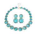 New Resin Necklace Earrings Set for Women Fashion Colorful Transparent Acrylic Embellished Necklace Bright Choker Jewelry