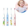 Smart Sonic Toothbrush Kids 5 Modes 4pcs Heads Soft Brush Carton Children 3-12 Years Old OEM IPX7 Waterproof Household Use