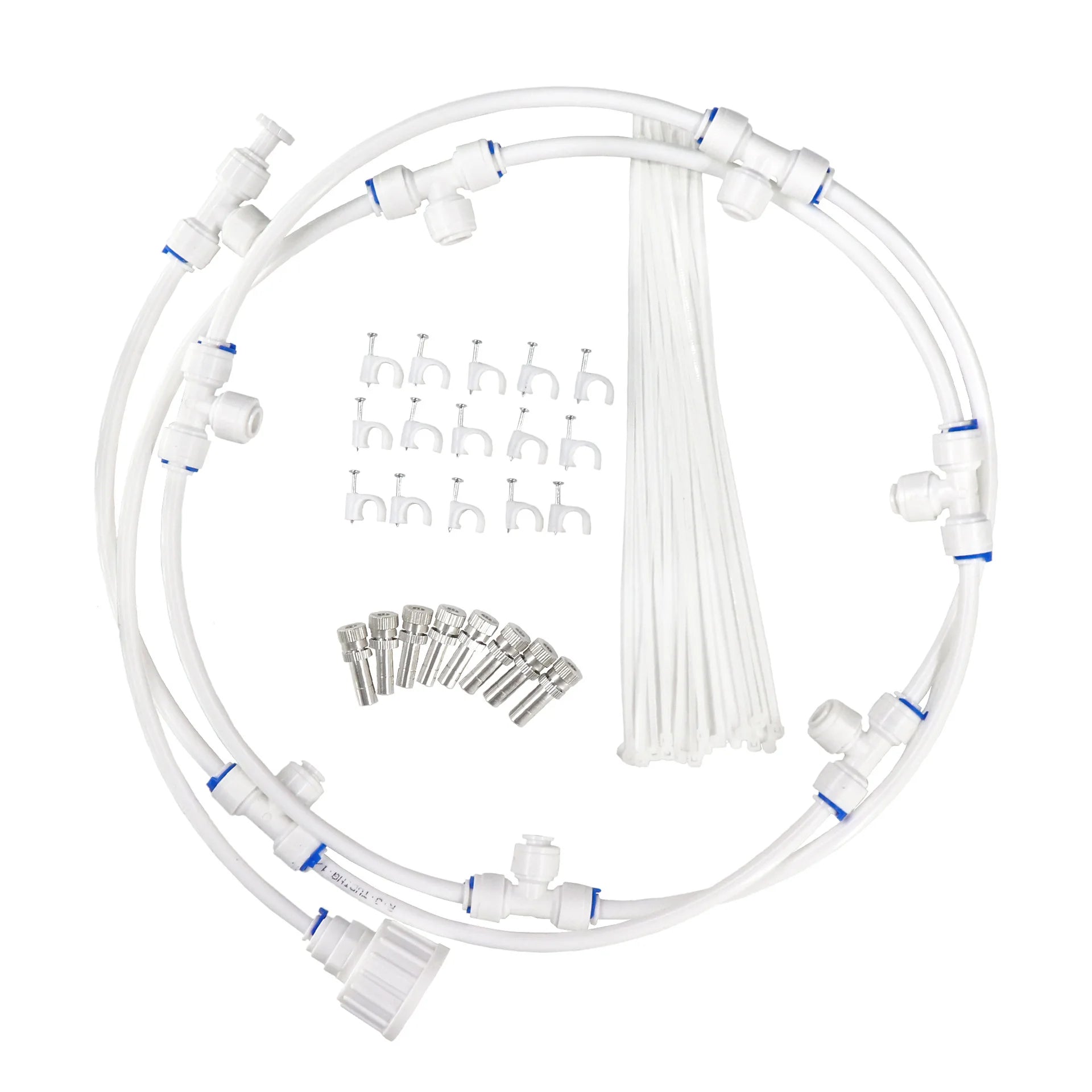 A64 Elbows for Pasture&Garden&Gazebo White Misting Systems White Outside Patio Misters 33FT Misting Cooling System