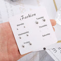 FanYue Cheap 4 Pairs One Set Pearl Earrings Studs Set for Women