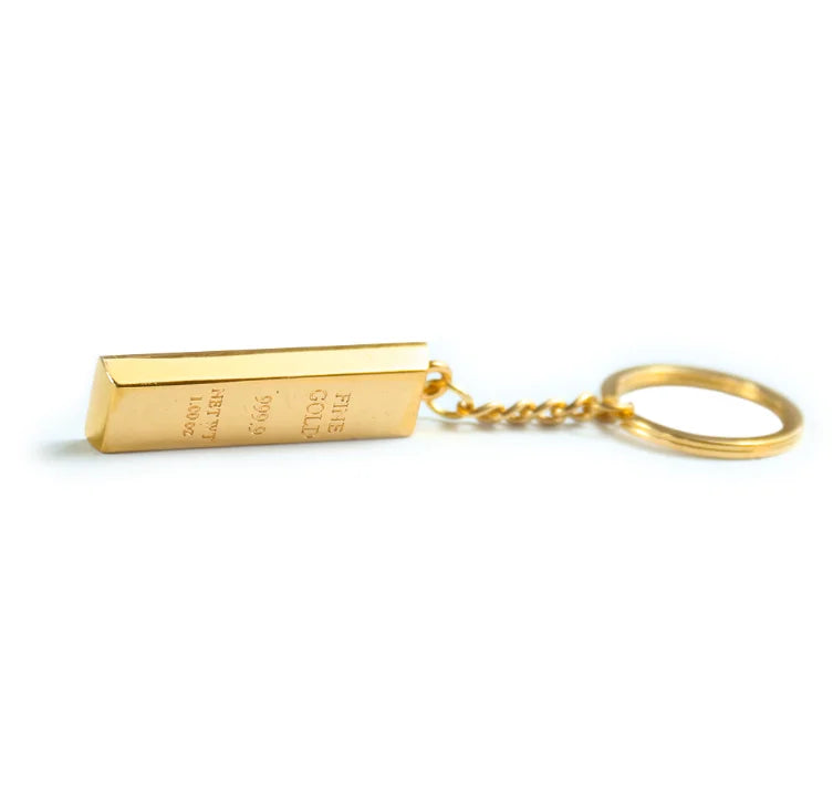 New Products on the Market Factory Price Supply Gold Key Chain Gold Key Chain Gold bar Small Pendant New Arrival