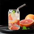 Wholesale Factory Discount Borosilicate Custom Private Logo Water Glass Cup With Straw Juice Beer Glass