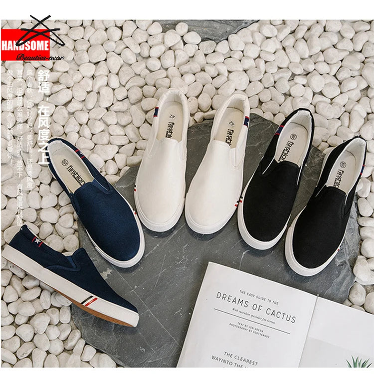 Size35-47 New Unisex Men Spring Casual White School Classic Women slip on Men's Sneaker Sport Man Canvas Casual Shoes