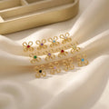 GP US 14K Gold Filled Flower Bezel Connector 2mm Zircon Drop Pendant Charms 14k Gold Filled for Permanent Jewelry Chains Making