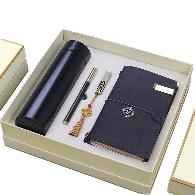Smart Gadget Pen Set in Gift Box Usb Dairy Flask Set Corporate Gift Set Packaging for Christmas Item New Idea for Gift Giveaway