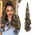 Ponytail Extainson 32 Inch Flexible Wrap Around Ponytail Hair Extension Long Wavy Synthetic Hairpieces for Women and Girls