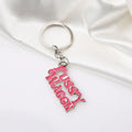 Ychon Cute Keychain for Girls Pink Words Key Ring Accessories Key Purse Handbag Charms for Women