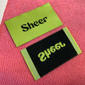 Neon Green Color Thick Fabric Taffeta Woven Labelsoft Feeling Not Itchy Textile Clothing Label